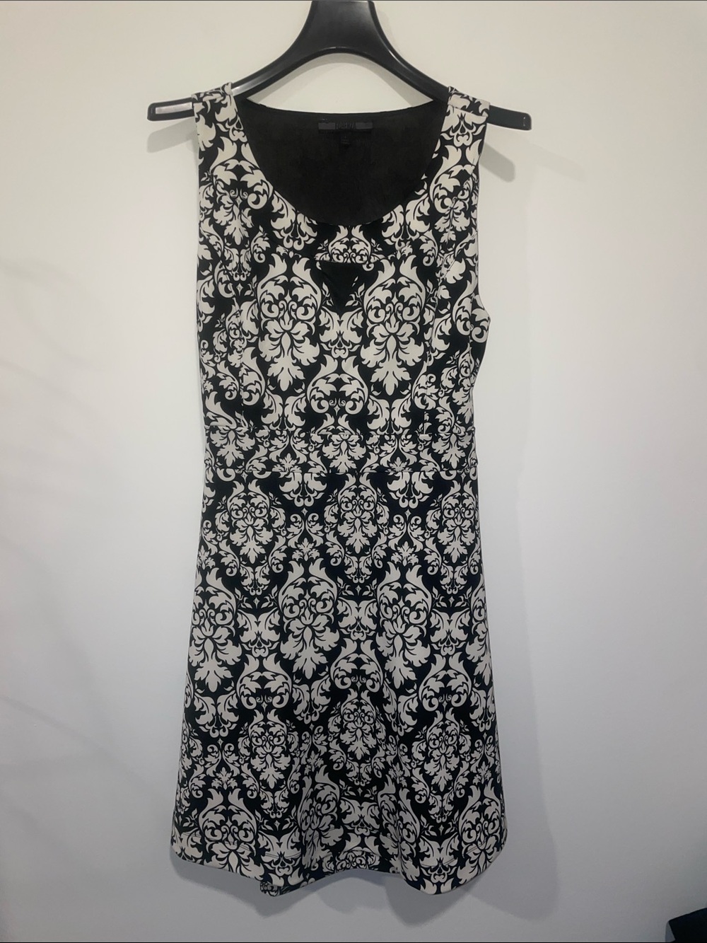 Forenza Black and White Damask Midi Dress